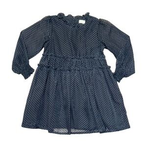 NWT Forever Young Long Sleeve Black Dot Dress